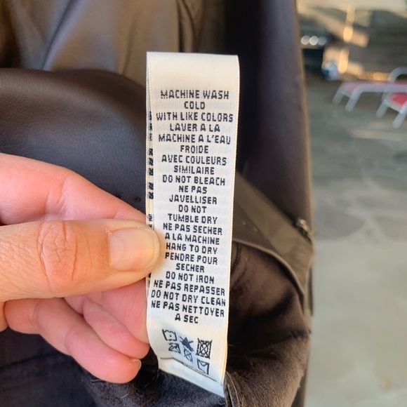 Max Studio vegan leather dark brown chocolate jacket size M - Picture 8 of 13